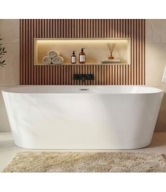 Half vrijstaand ligbad Isia 170 x 75 x 60 cm - wit