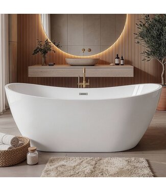 Vrijstaand ligbad Alegre - 170 x 78 x 68 cm - wit