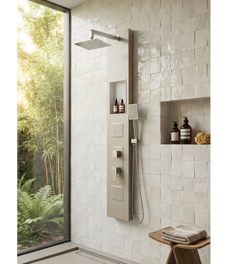 Douchepaneel Monterra met mengkraan - RVS