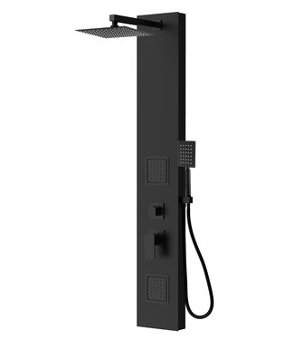 Douchepaneel Hudson met mengkraan - zwart