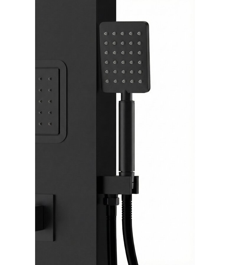 Douchepaneel Hudson met mengkraan - zwart