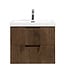 Badkamermeubel Thermis 60 cm met kolomkast - walnoot bruin