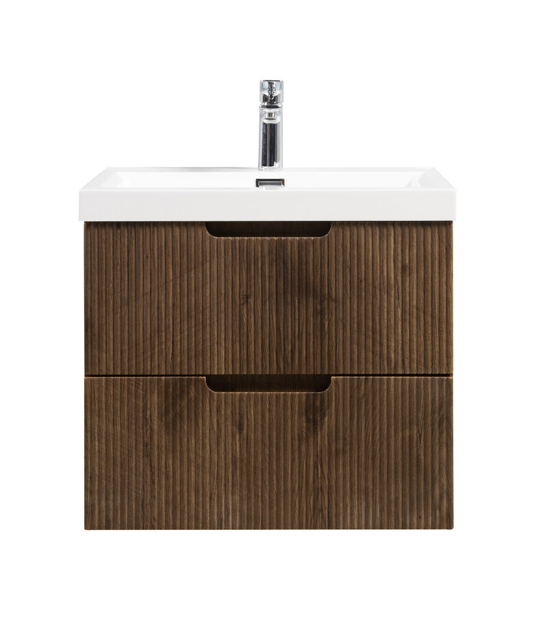 Badkamermeubel Thermis 60 cm met kolomkast - walnoot bruin