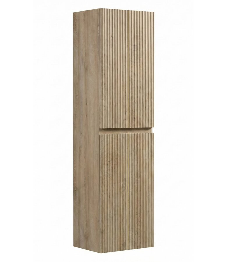 Badkamermeubel Thermis 60 cm met kolomkast - licht eiken