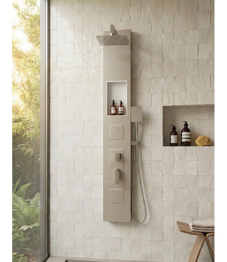 Douchepaneel Monterra met mengkraan - RVS