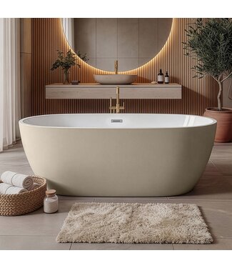 Vrijstaand ligbad Bahia 170 x 75 x 58cm - beige