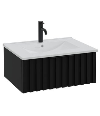 Badkamermeubel Fraser 60cm - zwart - 1 lade