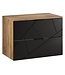 Wastafelkast Manello 80 x 46 x 58 cm - eiken met mat zwart