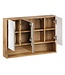 Spiegelkast Manello 80 x 17 x 55 cm - eiken met mat wit