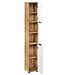 Badkamerkast Manello 30 x 30 x 192 cm - eiken met mat wit