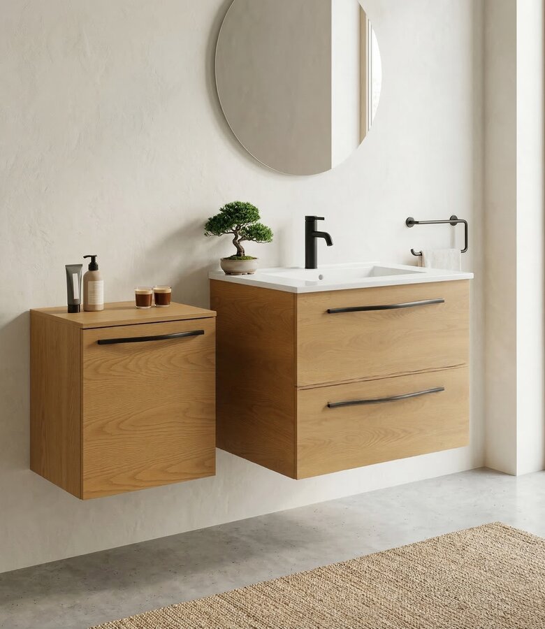 Badkamermeubel set Reno 60cm - eiken