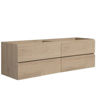 Wastafelkast Angela 160 x 48 x 50 cm - kastanje eiken