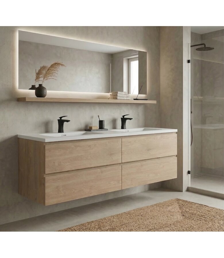 Badkamermeubel Angela 160cm - kastanje eiken