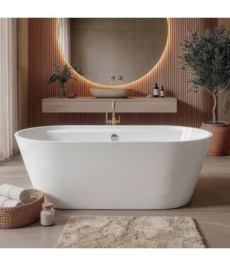 Vrijstaand ligbad Alco 170 x 85 x 60 cm - wit