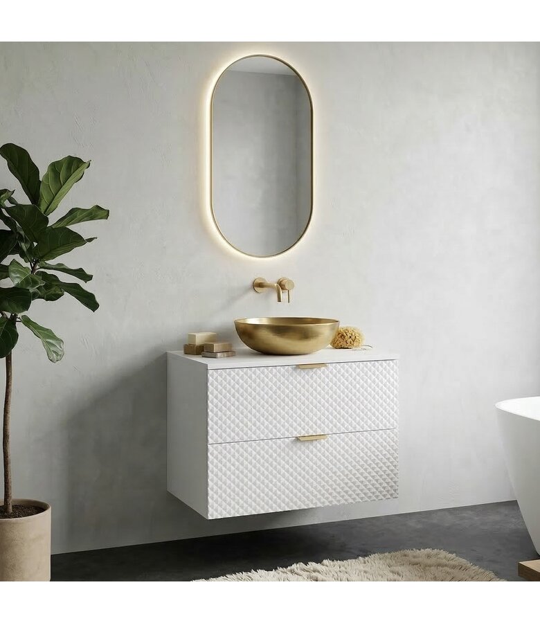 Wastafelkast Borneo 80 x 49 x 63 cm - mat wit