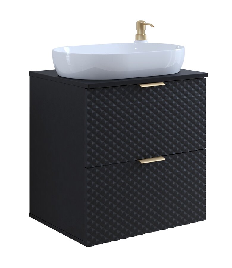 Wastafelkast Borneo 60 x 49 x 63 cm - mat zwart