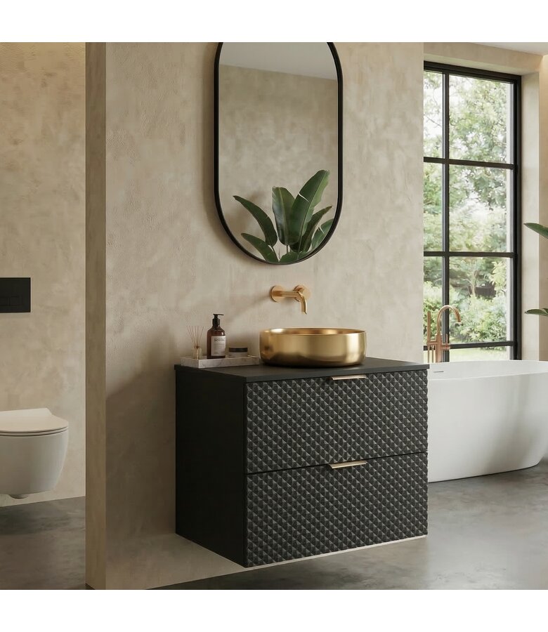 Wastafelkast Borneo 60 x 49 x 63 cm - mat zwart
