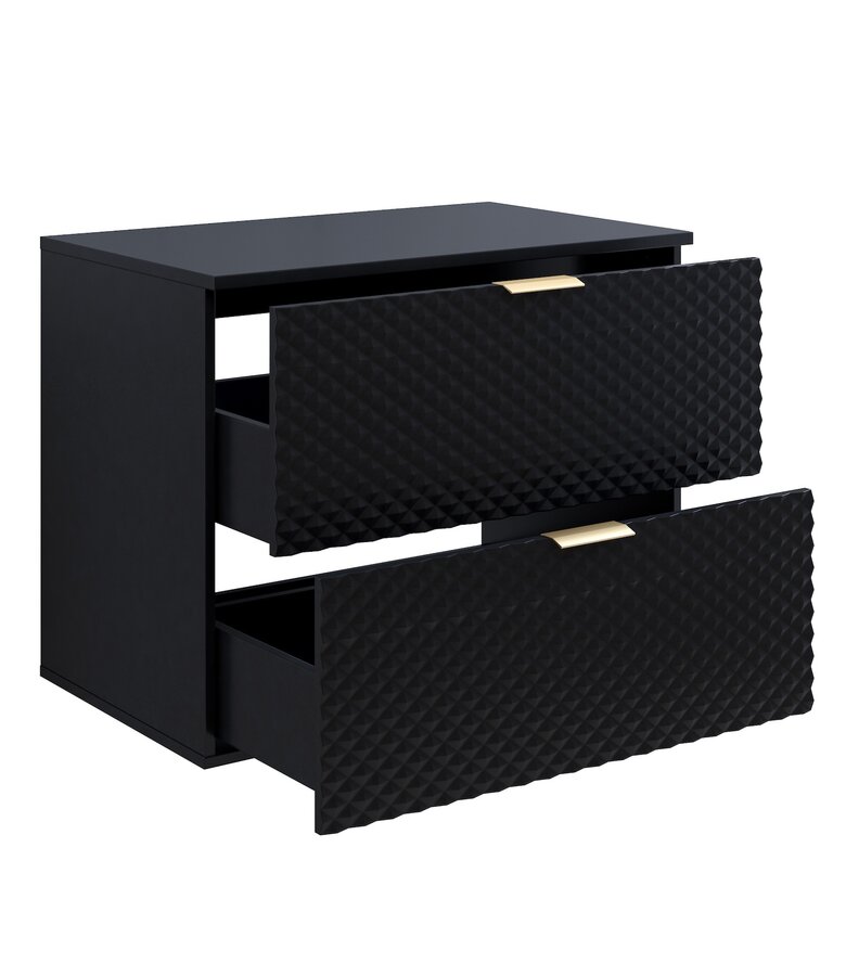 Wastafelkast Borneo 80 x 49 x 63 cm - mat zwart