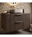 Wastafelkast Rimini - 80 x 46 x 46 cm - walnoot bruin