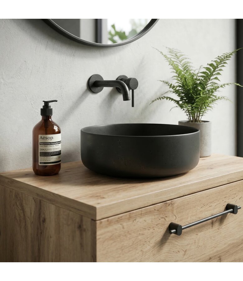 Wastafelkast Muro 60cm - eiken - met bovenblad