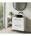 Wastafelkast Muro 90cm - wit - met bovenblad en opbergvak