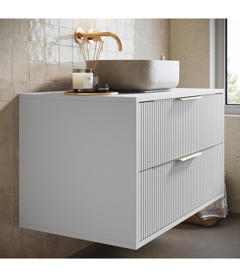 Wastafelkast Rimini - 80 x 46 x 46 cm - mat wit