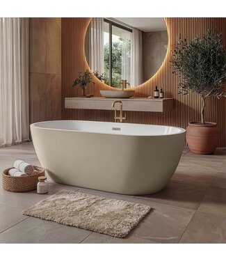 Vrijstaand ligbad Bahia 170 x 75 x 58cm - beige