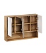 Spiegelkast Manello 80 x 17 x 55 cm - eiken met mat wit