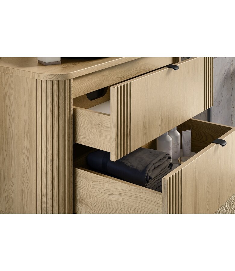 Wastafelkast Cremona met blad - 100 x 46 x 54 cm - eiken