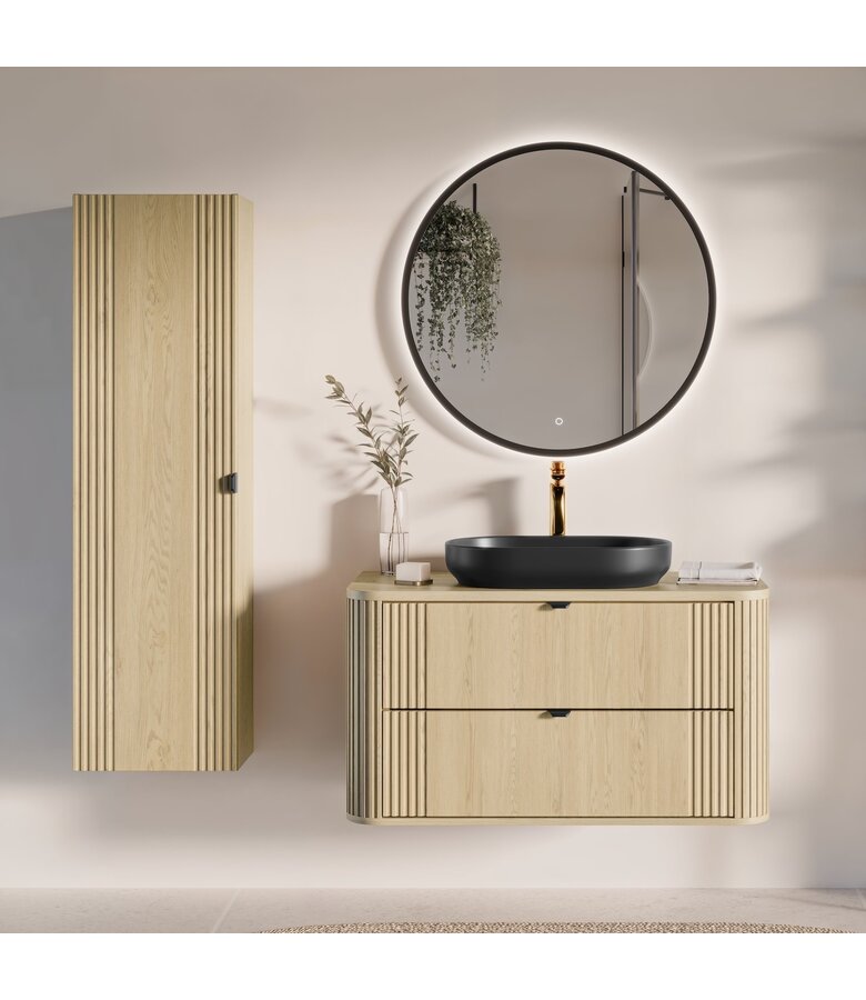 Wastafelkast Cremona met blad - 100 x 46 x 54 cm - eiken