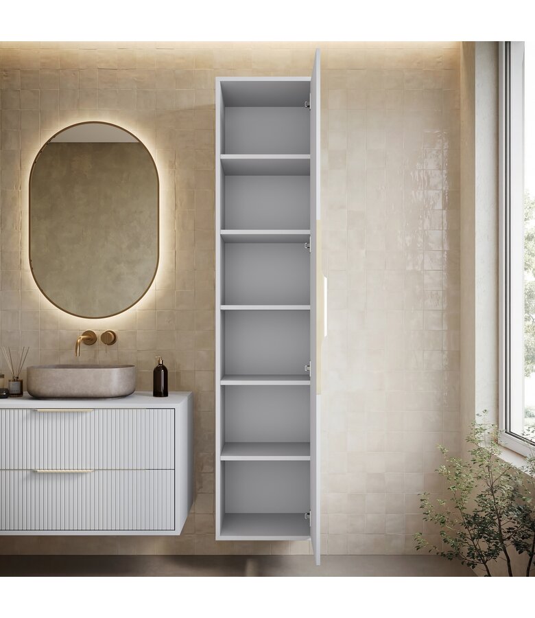 Wastafelkast Rimini met kolomkast - 80 x 46 x 46 cm - wit