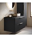 Wastafelkast Rimini met kolomkast - 80 x 46 x 46 cm - mat zwart