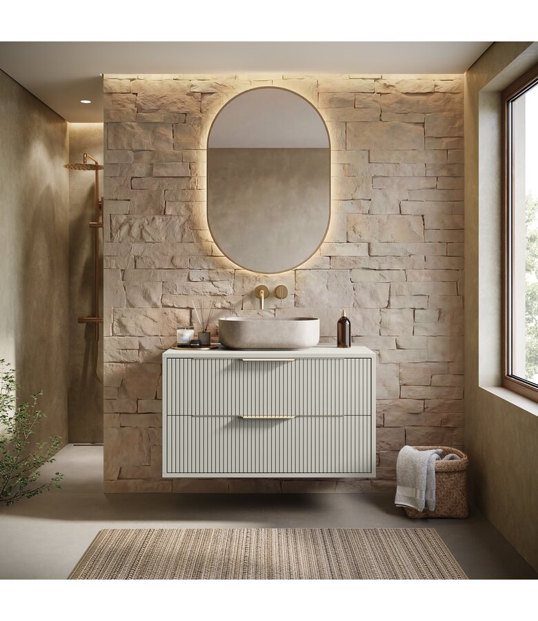 Wastafelkast Rimini - 80 x 46 x 46 cm - beige