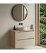 Wastafelkast Ocean met blad - 80 x 46 x 59 cm - beige met eiken