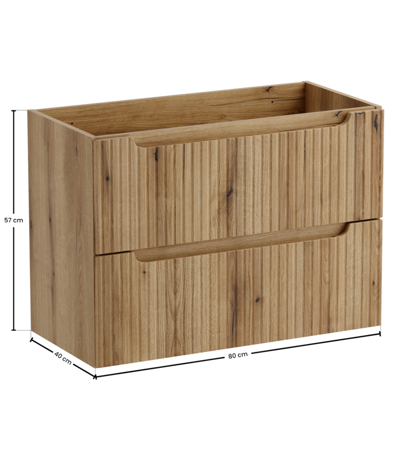 Badkamermeubel Nova 80 x 40 x 58 cm - eiken