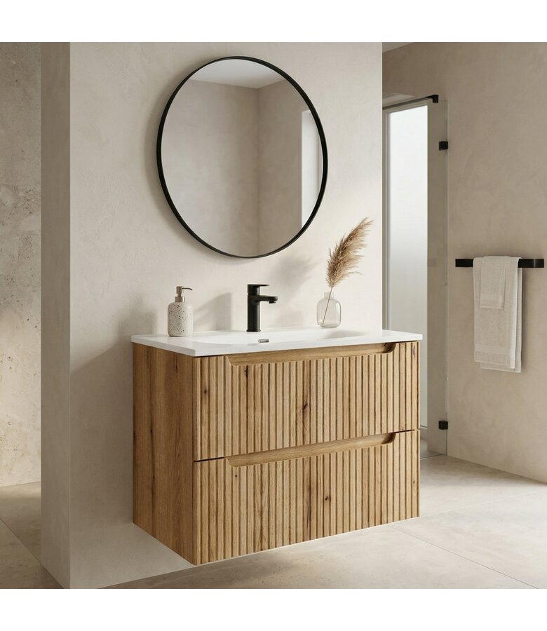 Badkamermeubel Nova 80 x 40 x 58 cm - eiken