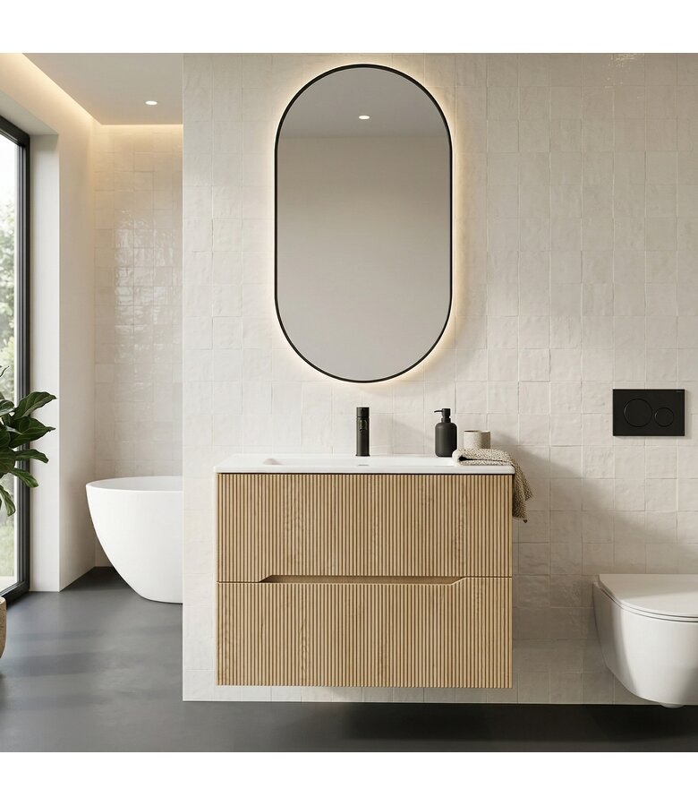 Badkamermeubel Nordic 80 x 46 x 58 cm - eiken