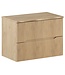 Wastafelkast Nordic met blad - 80 x 46 x 59 cm - eiken
