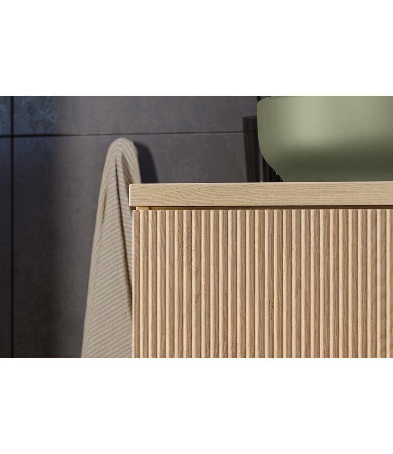 Wastafelkast Nordic met blad - 80 x 46 x 59 cm - eiken