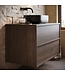 Wastafelkast Mali - 80 x 46 x 54 cm - walnoot bruin