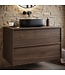 Wastafelkast Mali - 80 x 46 x 49 cm - walnoot bruin