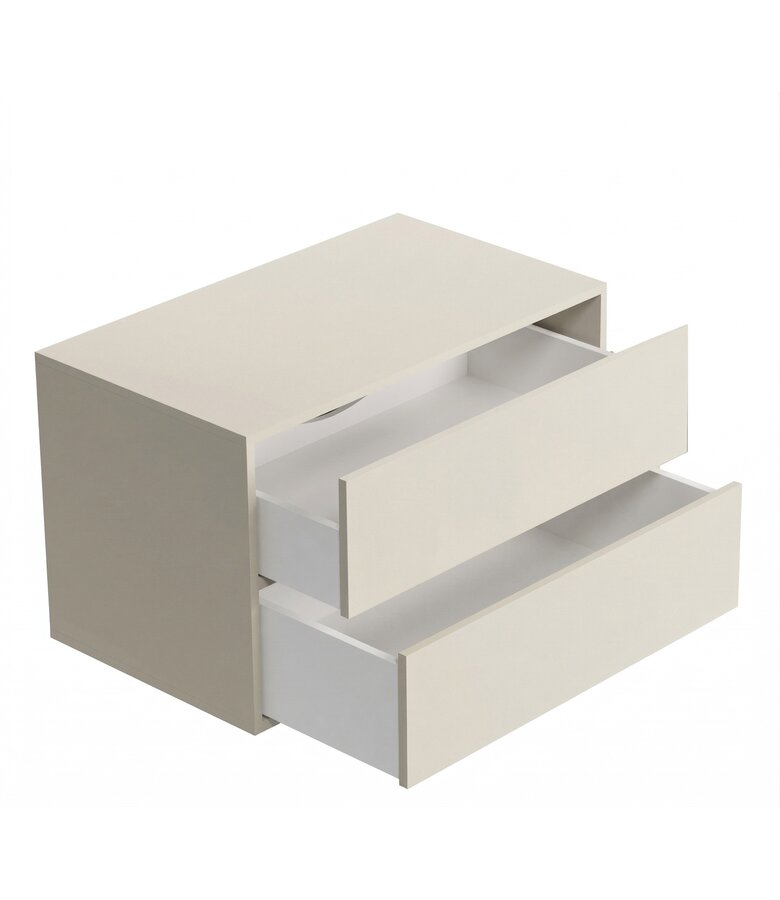 Wastafelkast Mali - 80 x 46 x 49 cm - beige