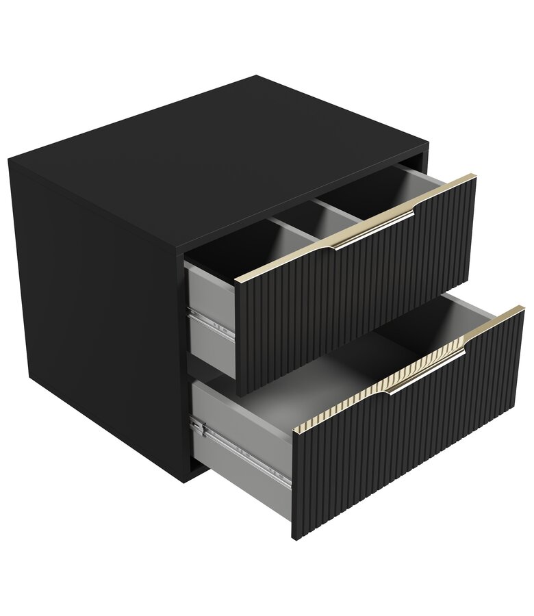 Wastafelkast Rimini - 60 x 46 x 46 cm - mat zwart