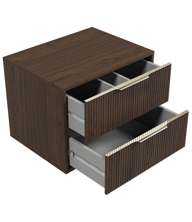 Wastafelkast Rimini - 60 x 46 x 46 cm - walnoot bruin