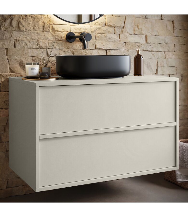 Wastafelkast Mali - 80 x 46 x 49 cm - beige