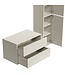 Wastafelkast Mali met kolomkast - 80 x 46 x 54 cm - beige