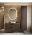 Wastafelkast Rimini met kolomkast - 100 x 46 x 46 cm - walnoot bruin