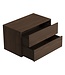 Wastafelkast Mali met kolomkast - 80 x 46 x 49 cm - walnoot bruin