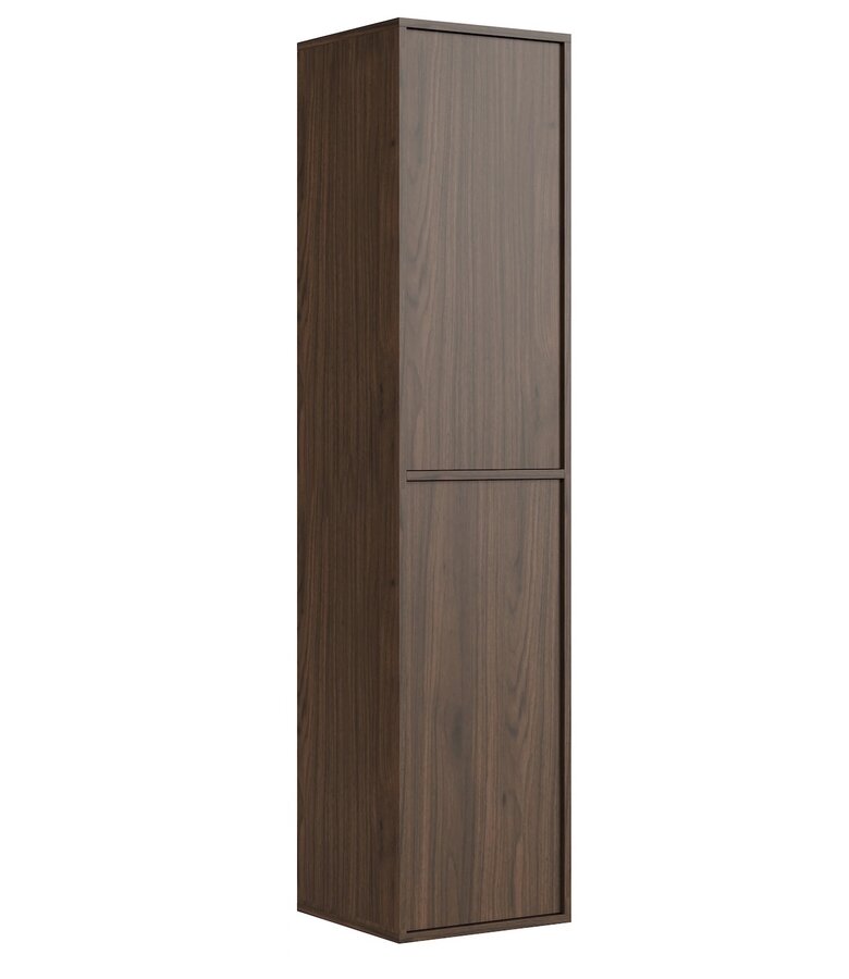 Wastafelkast Mali met kolomkast - 80 x 46 x 49 cm - walnoot bruin