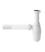 Wit sifon met muurbuis met rozet